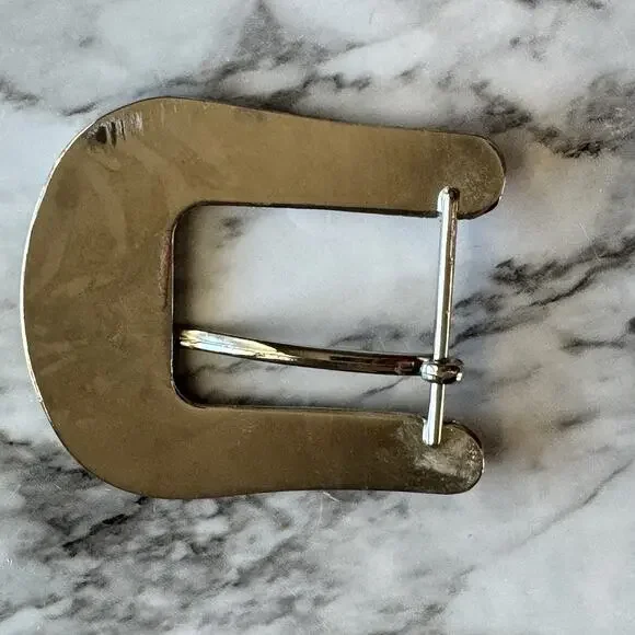 Nocona Silver Tone Buckle With Rhinestones Womens Western Bling Floral Etched - Picture 6 of 6